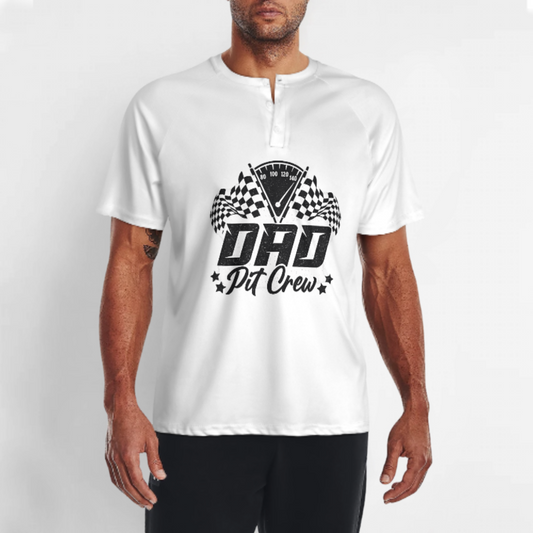 Dad Pit Crew Racing T-Shirt | Funny Race Day Dad Graphic Tee for Motorsport Fans(z1014)