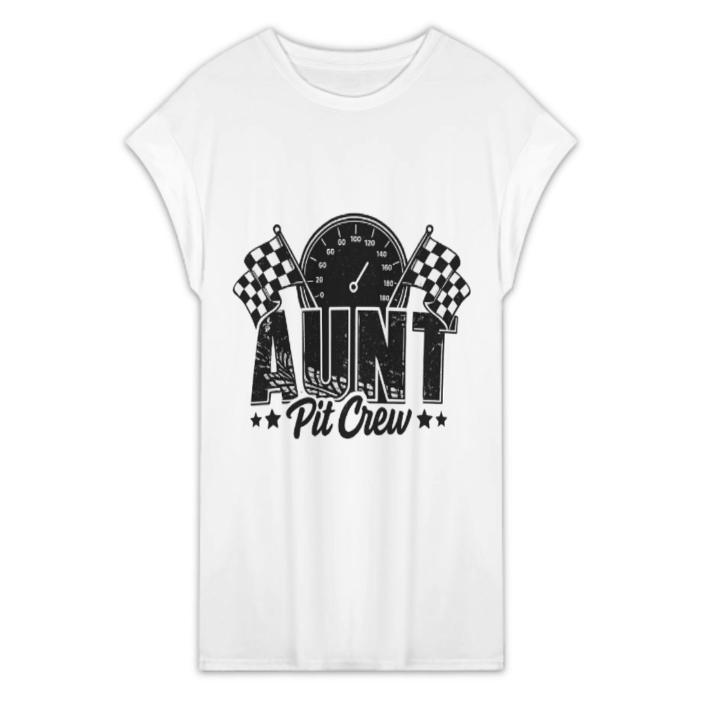 Aunt Pit Crew Racing Graphic T-Shirt | Funny Race Day Family Support Tee for Motorsport Fans(z999)