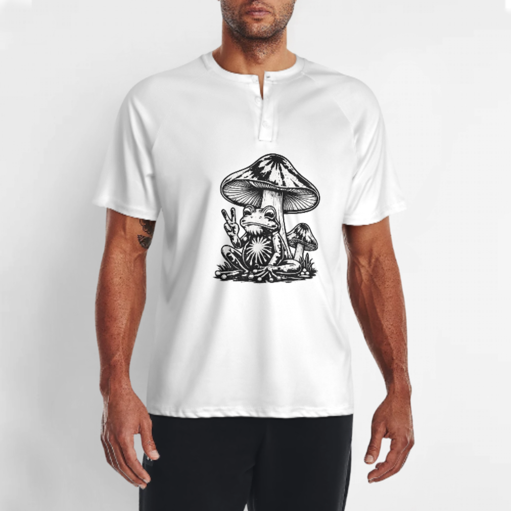 Peace Frog Mushroom Graphic T-Shirt | Vintage Psychedelic Nature Art Tee(z1017)