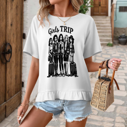 Girls Trip Squad Matching Shirt – Best Friends Vacation Graphic Tee for Women(z1003)