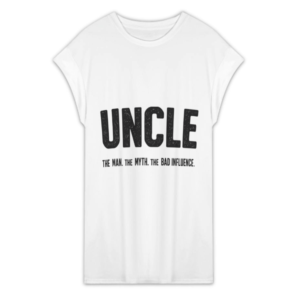 Funny Uncle T-Shirt – The Man, The Myth, The Bad Influence Graphic Tee(z991)