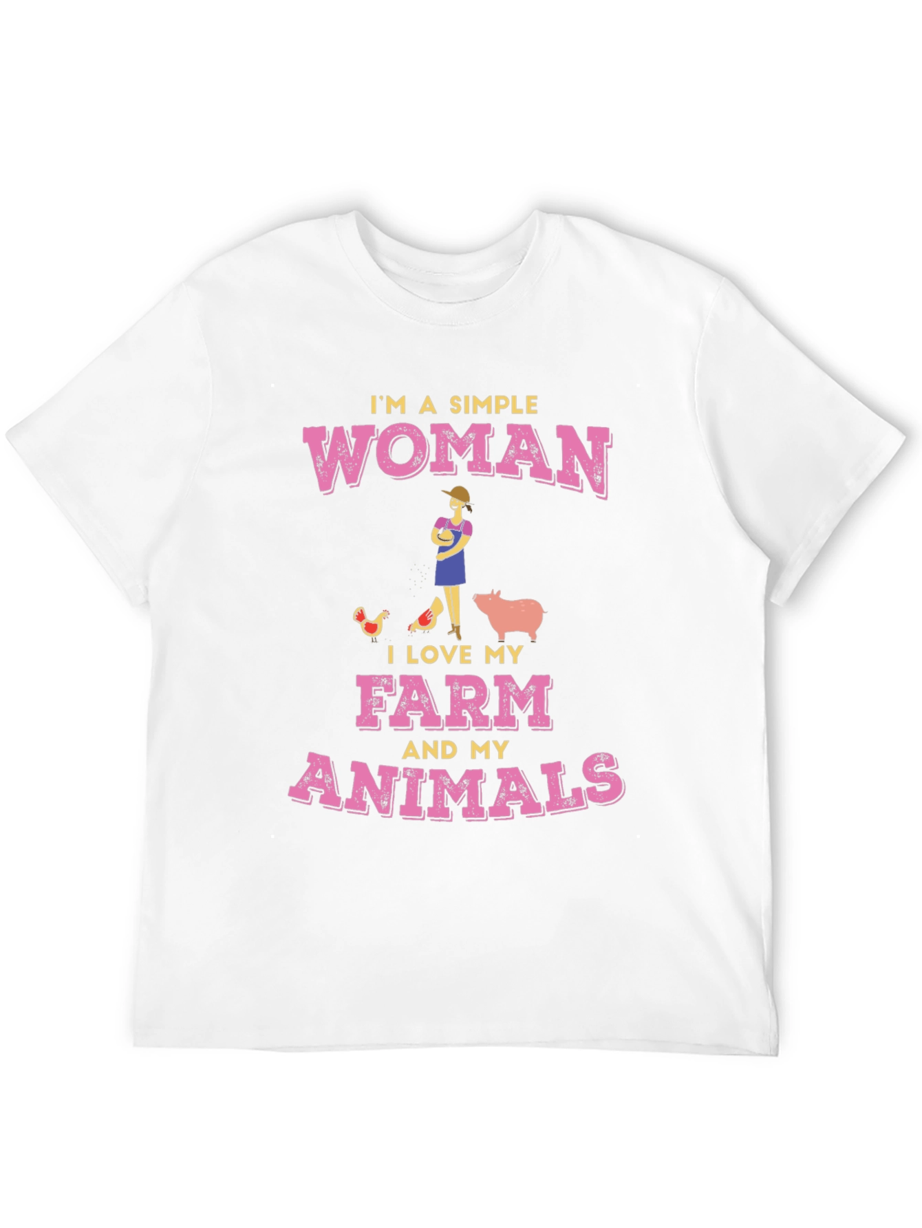Simple Woman Farm Animals Graphic Tee