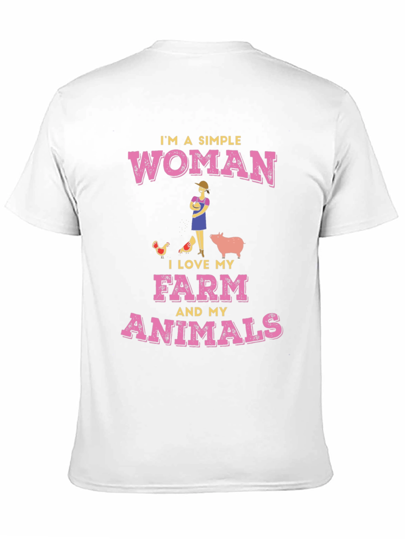 Simple Woman Farm Animals Graphic Tee
