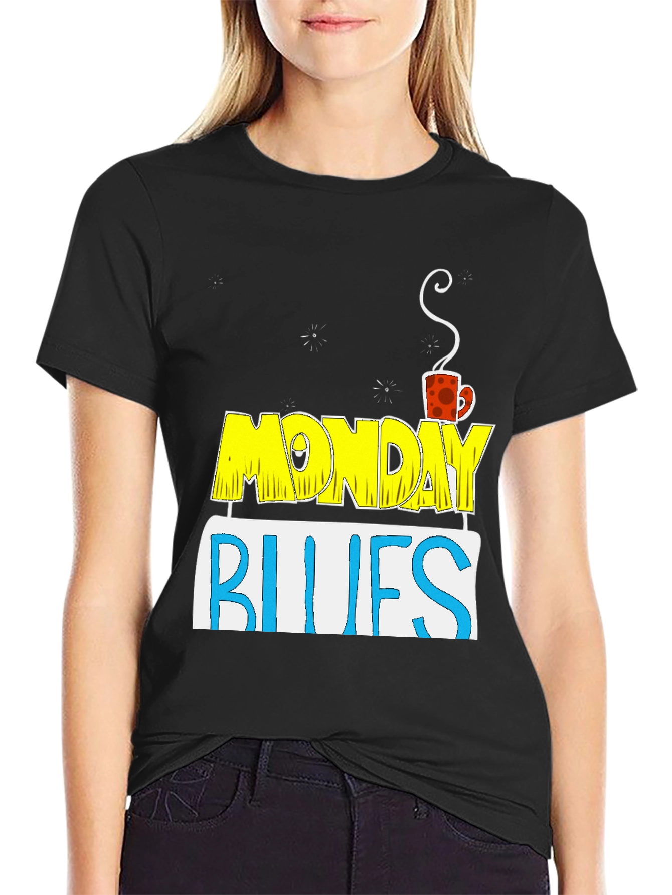 Monday Blues Graphic Tee - Coffee Lovers T-Shirt