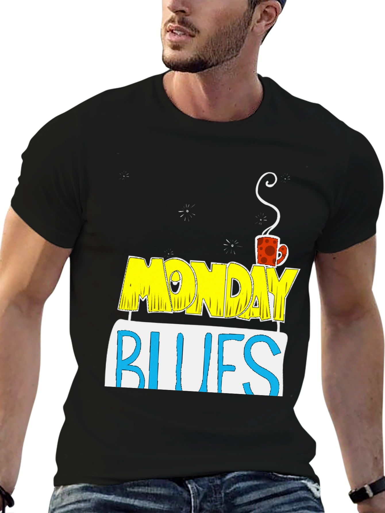 Monday Blues Graphic Tee - Coffee Lovers T-Shirt