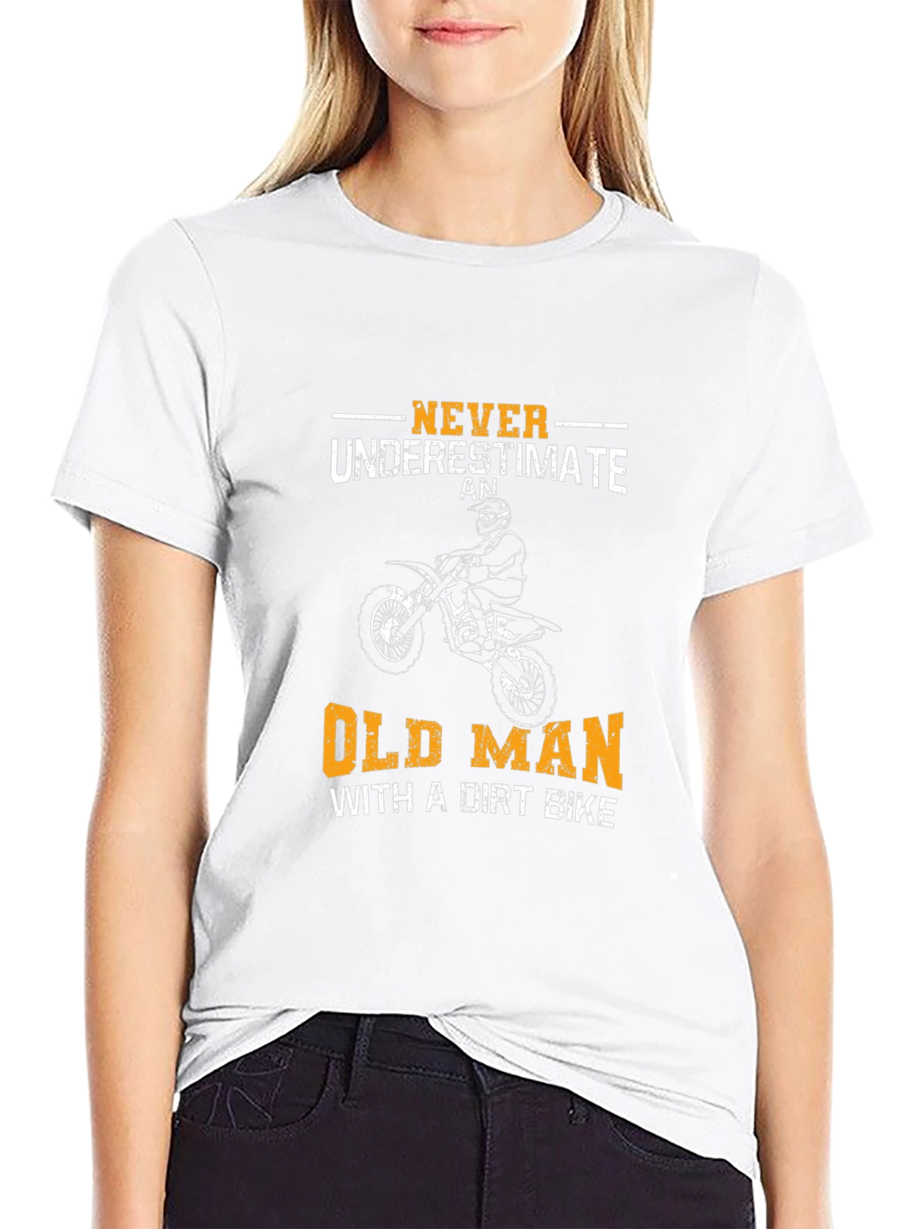 Old Man Dirt Bike T-Shirt - Ride On!