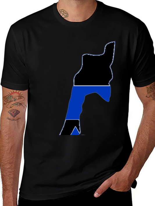 Morocco Map Graphic Tee - Black Crew Neck T-Shirt