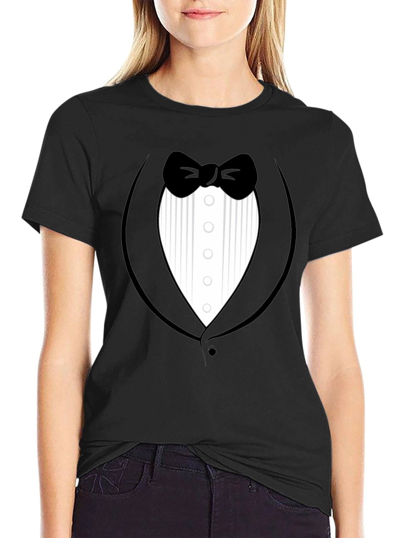 Tuxedo Graphic Print T-Shirt - Formal Fun