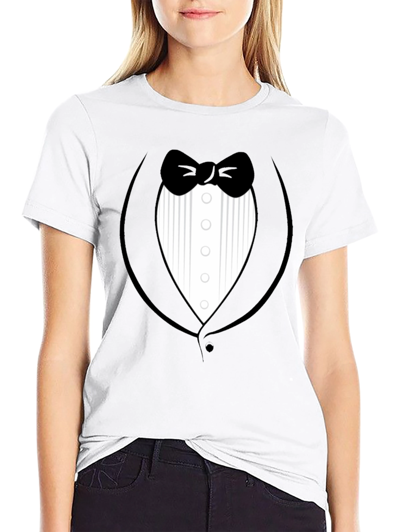 Tuxedo Graphic Print T-Shirt - Formal Fun