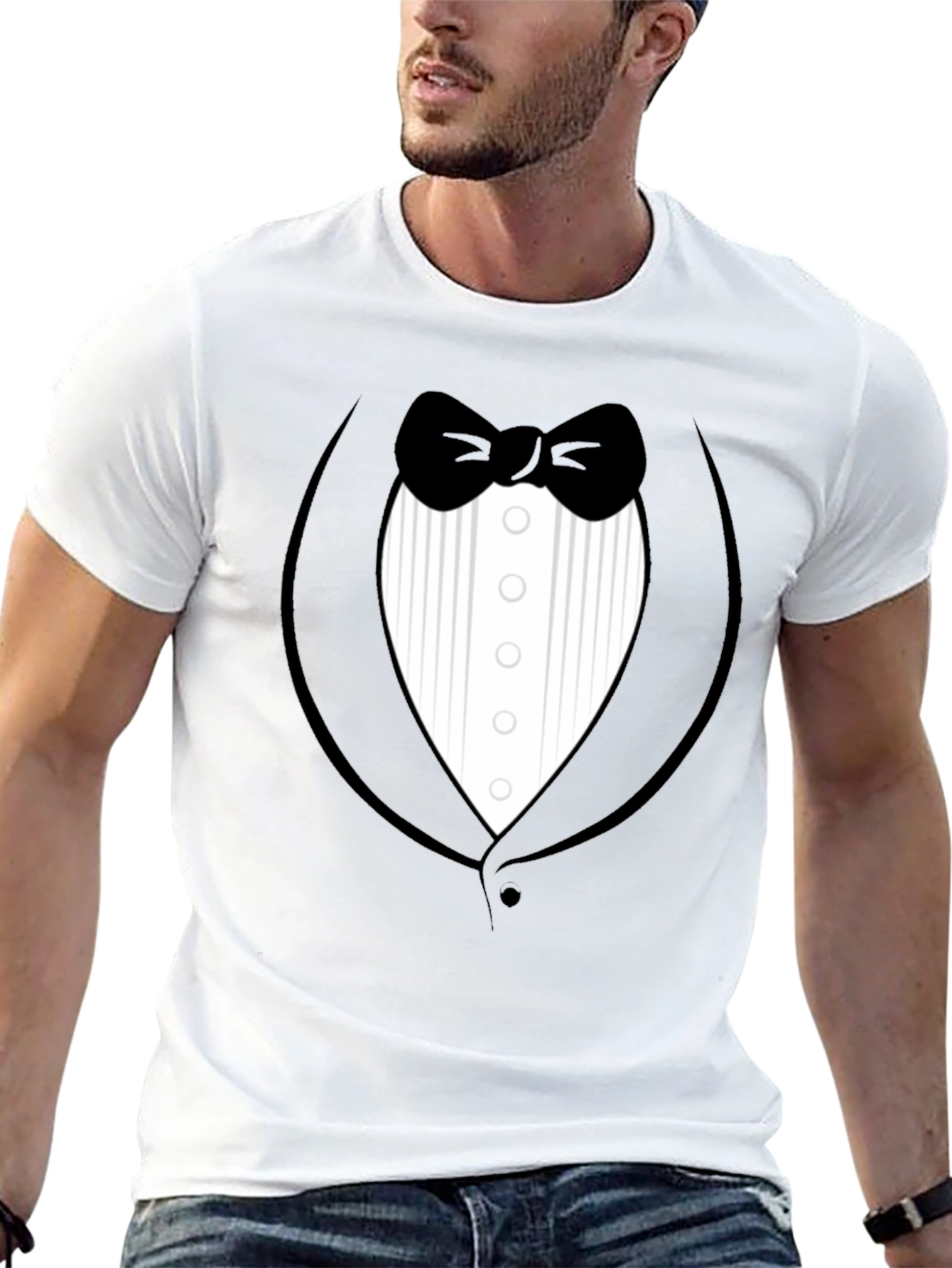 Tuxedo Graphic Print T-Shirt - Formal Fun