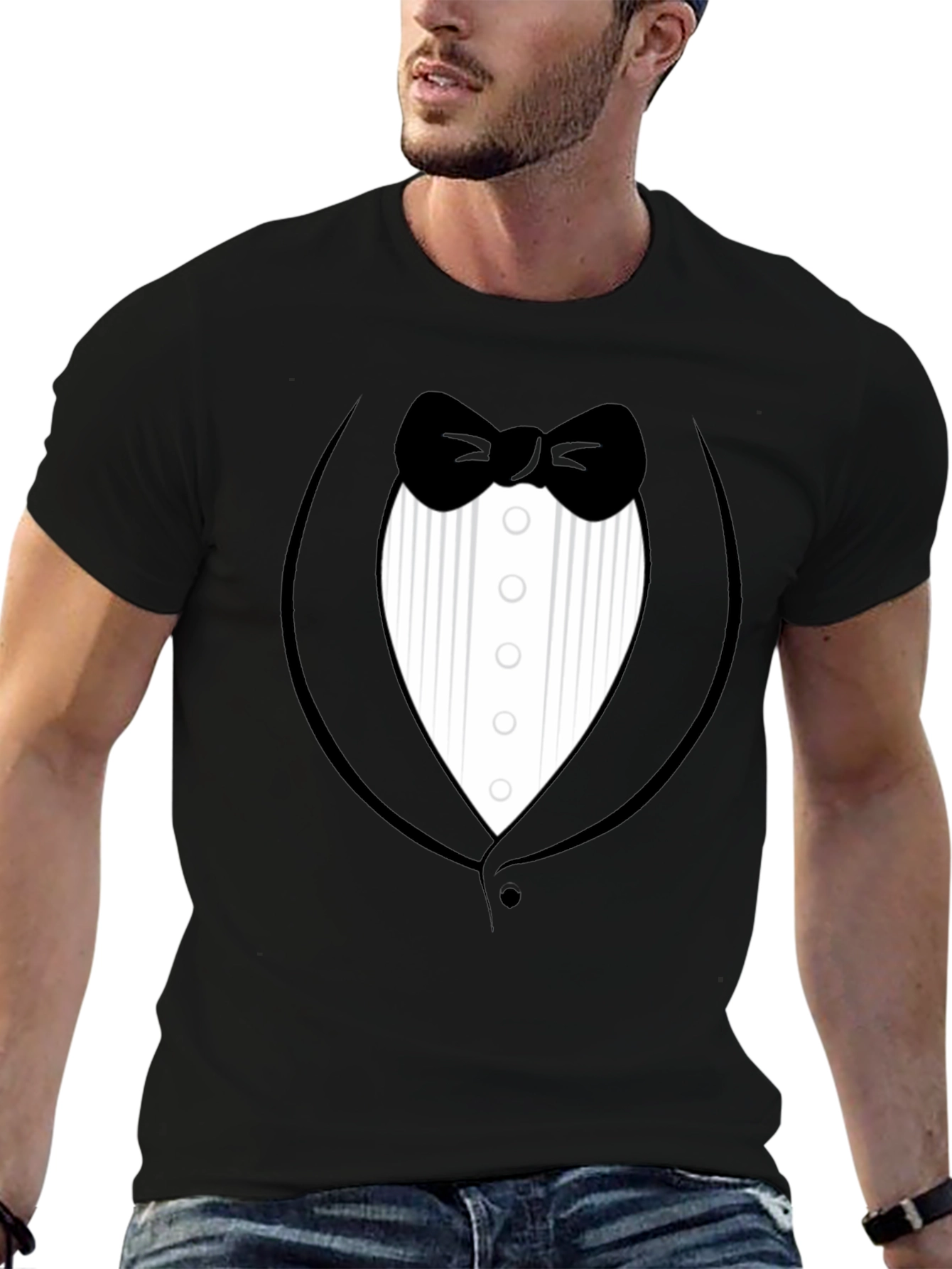 Tuxedo Graphic Print T-Shirt - Formal Fun