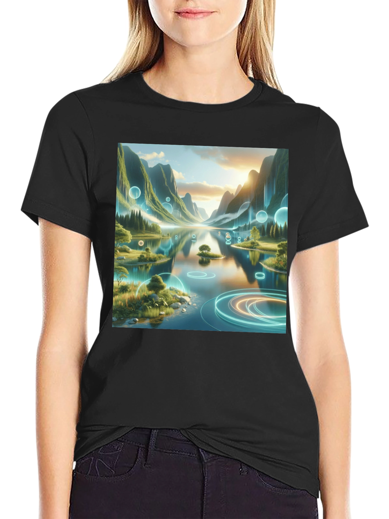 Nature Lake Scene Graphic Tee