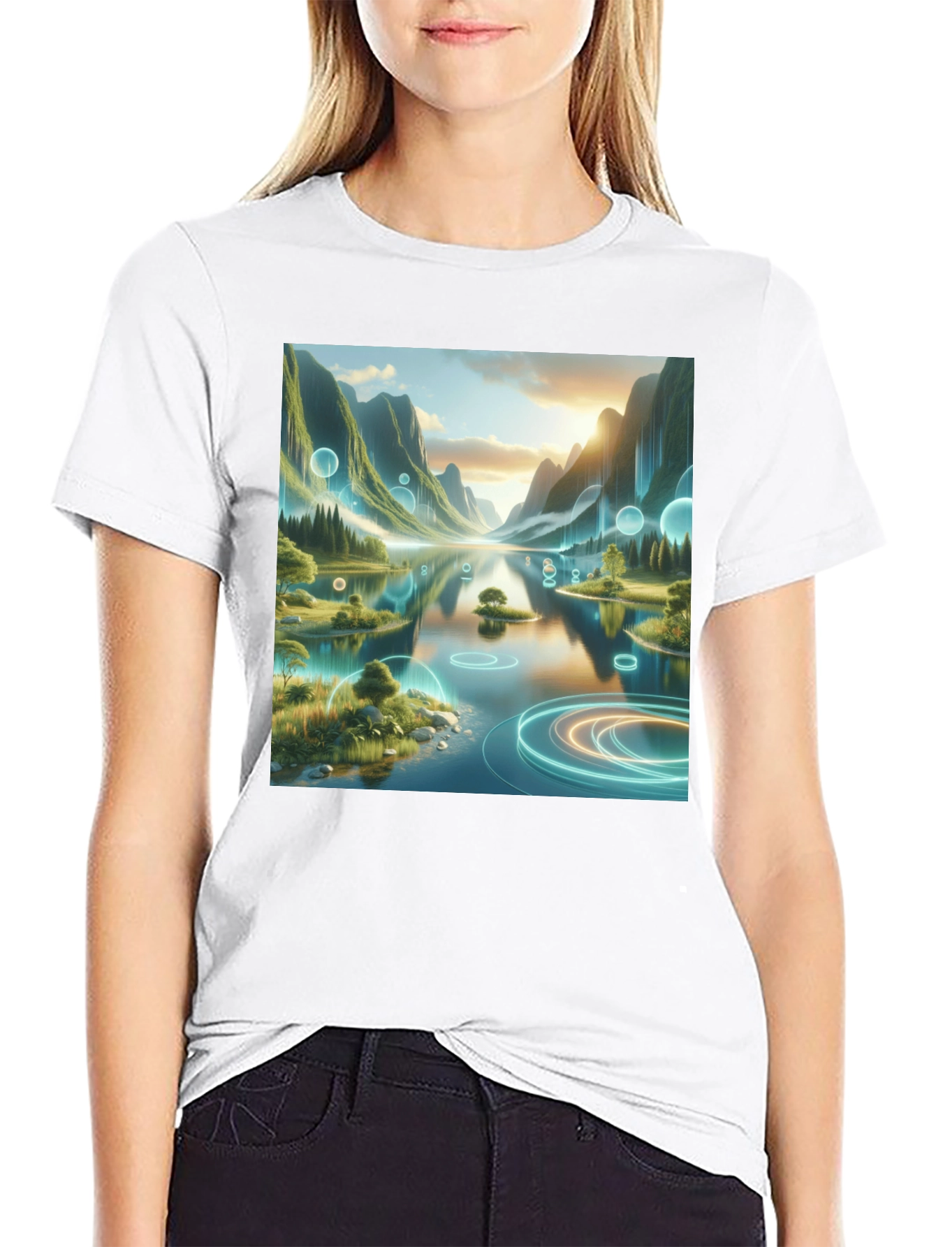 Nature Lake Scene Graphic Tee
