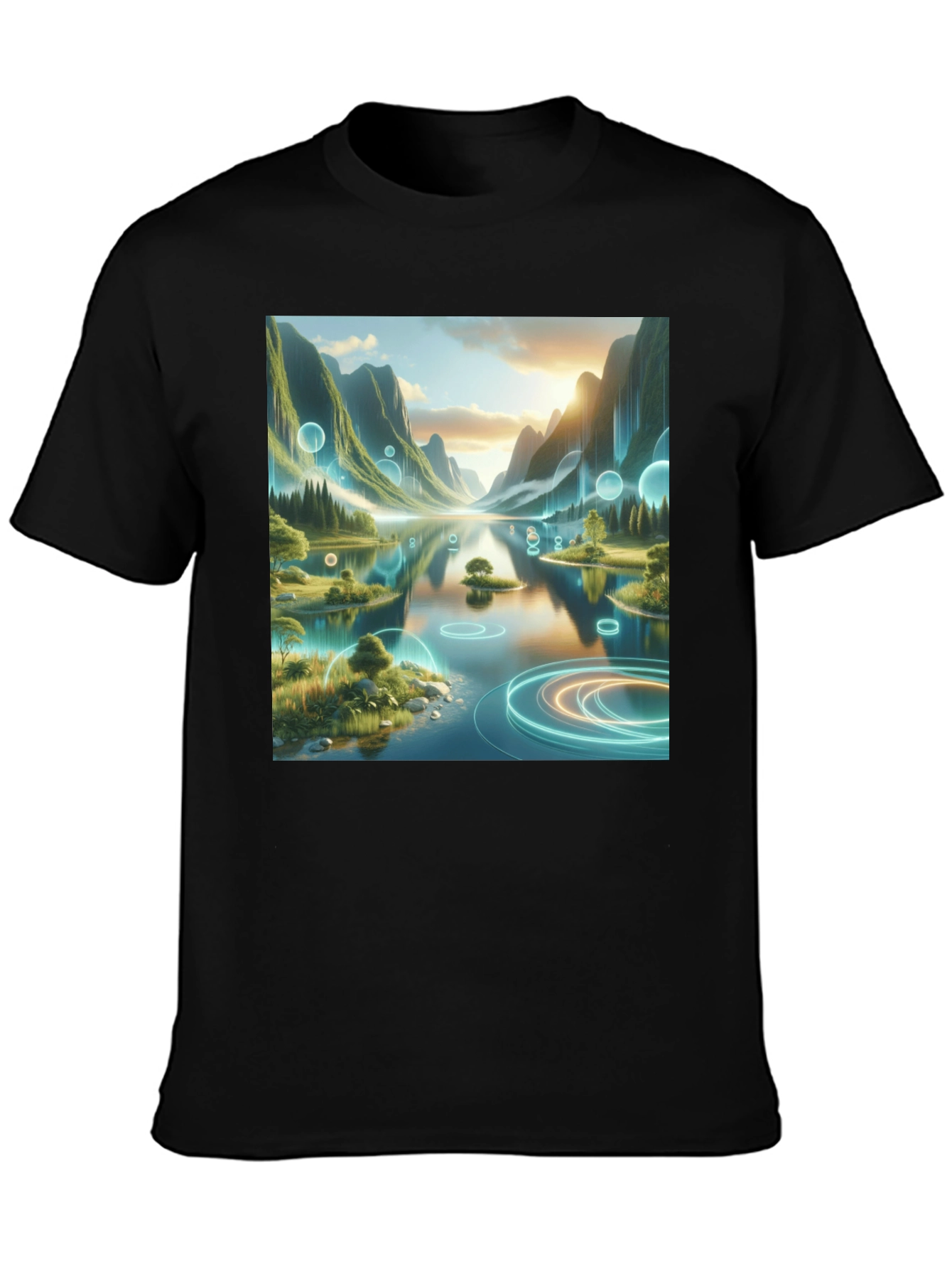 Nature Lake Scene Graphic Tee