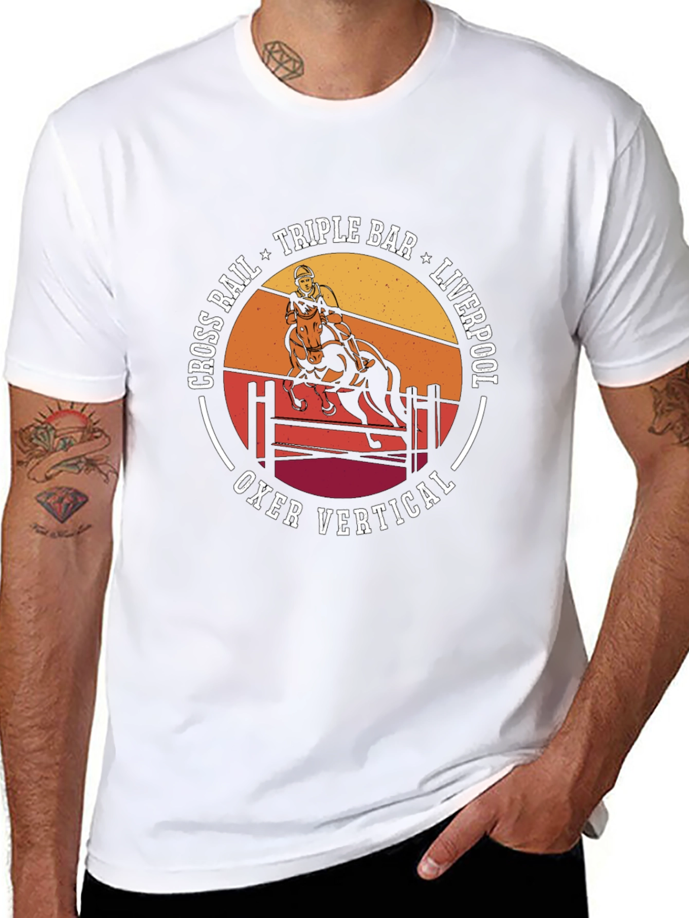 Equestrian T-Shirt: Horse Jumping Design
