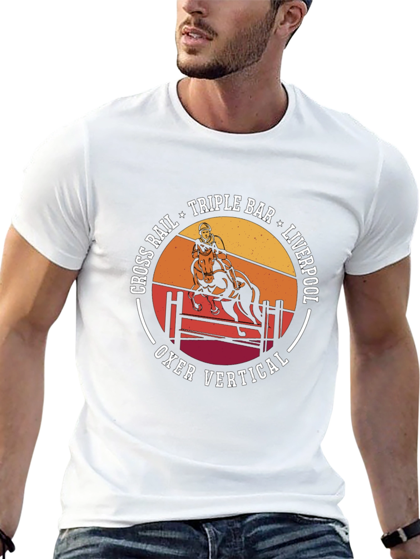 Equestrian T-Shirt: Horse Jumping Design