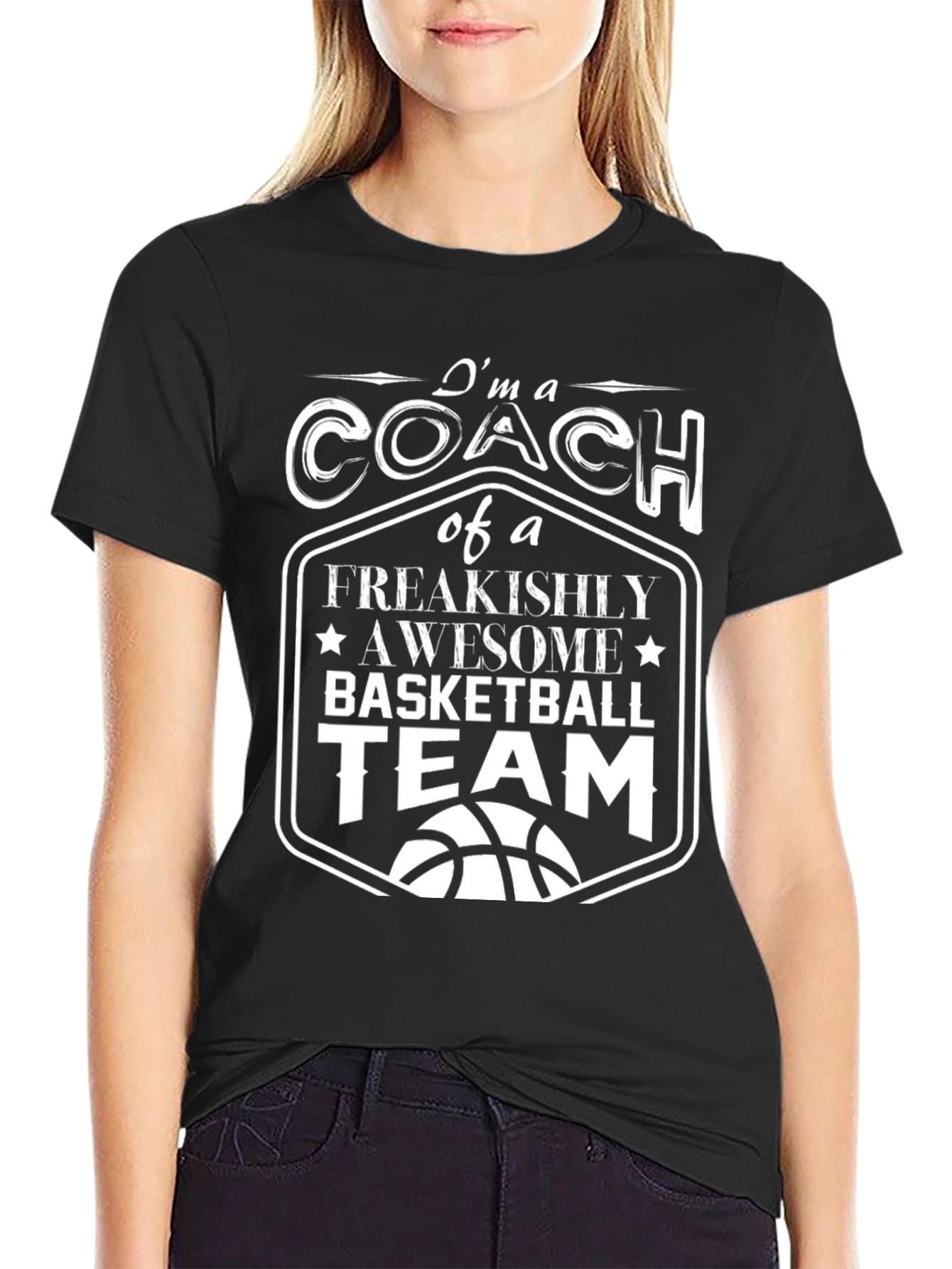 Coach Basketball Team Graphic T-Shirt