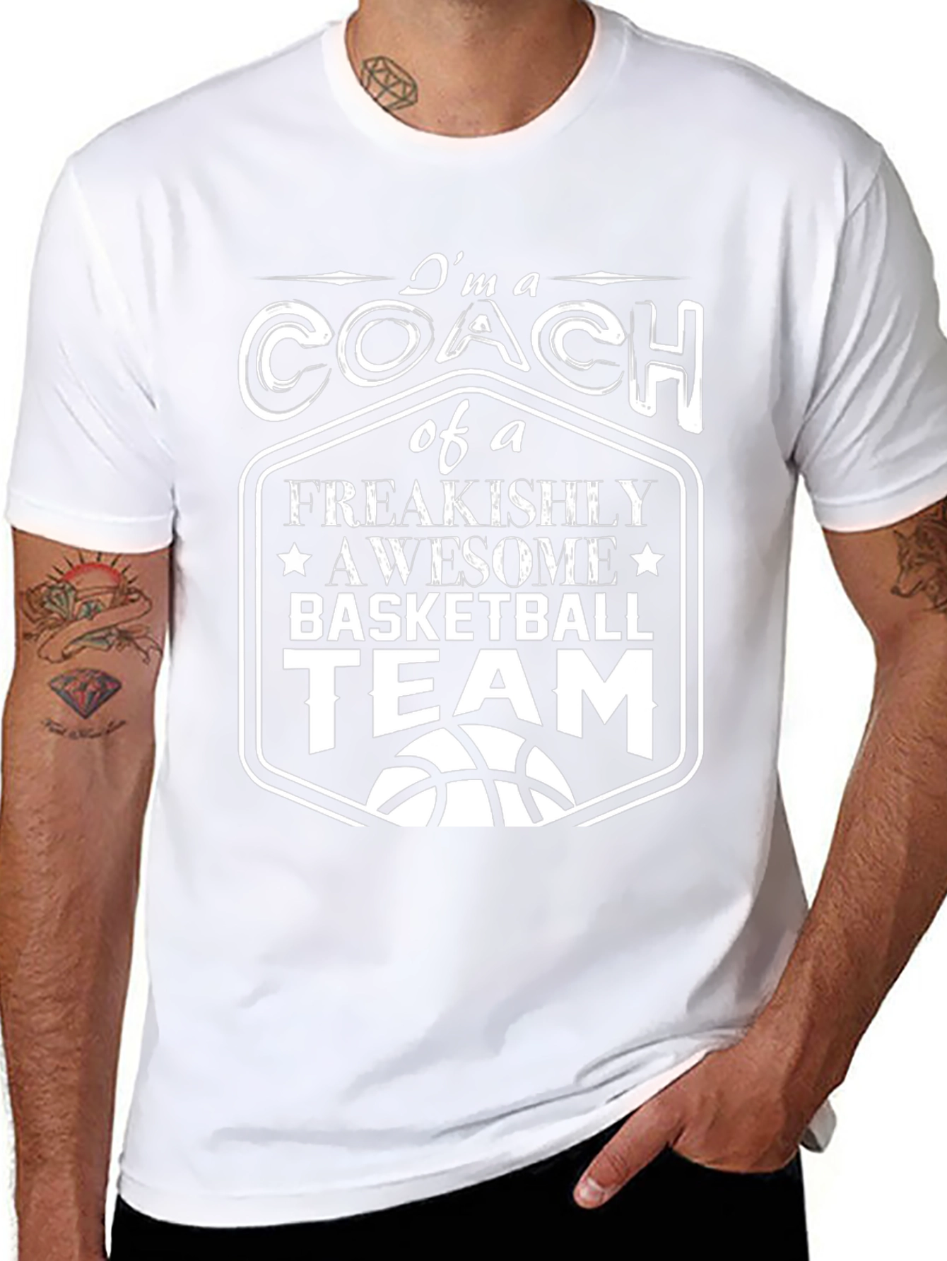 Coach Basketball Team Graphic T-Shirt