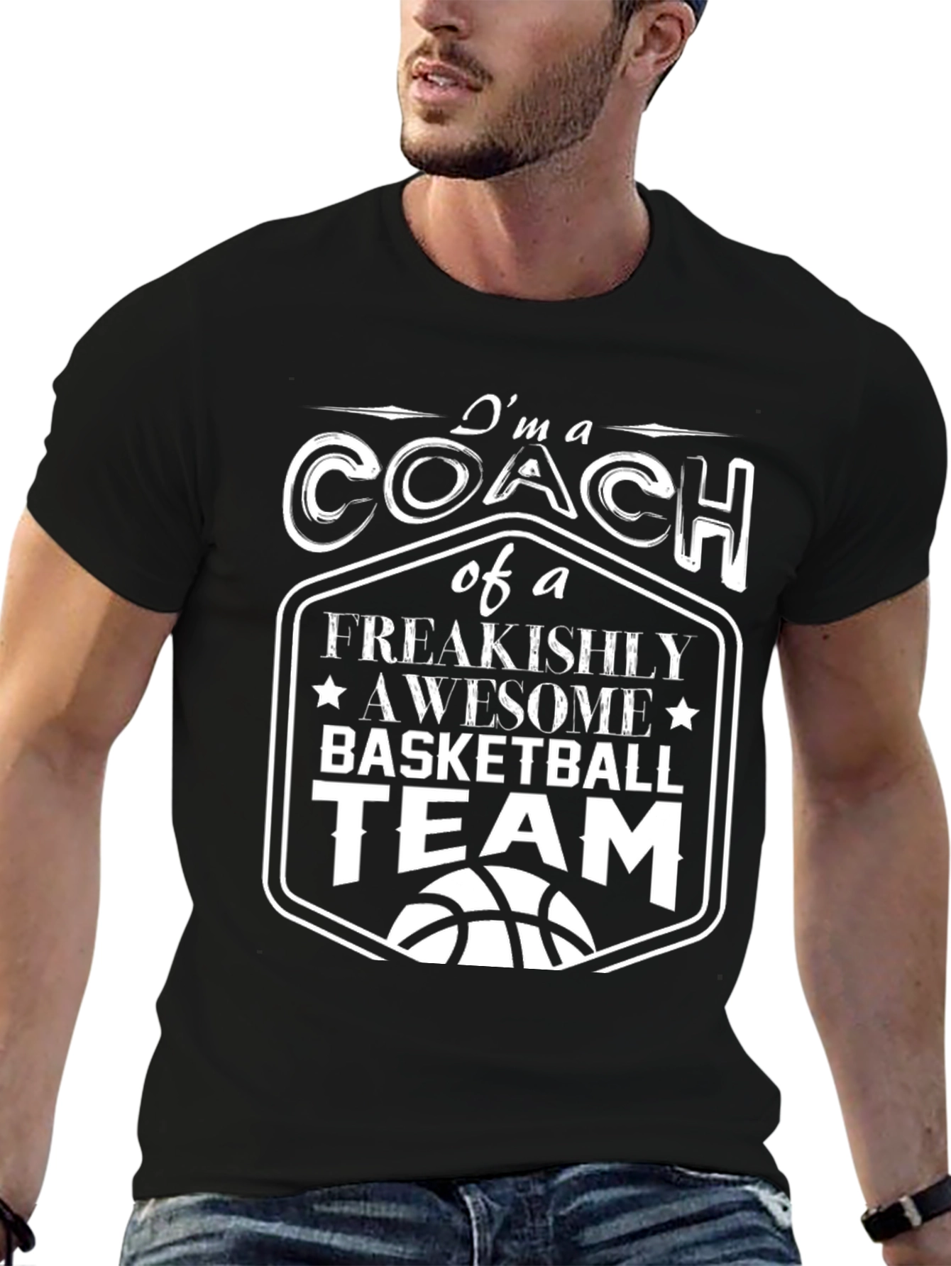 Coach Basketball Team Graphic T-Shirt