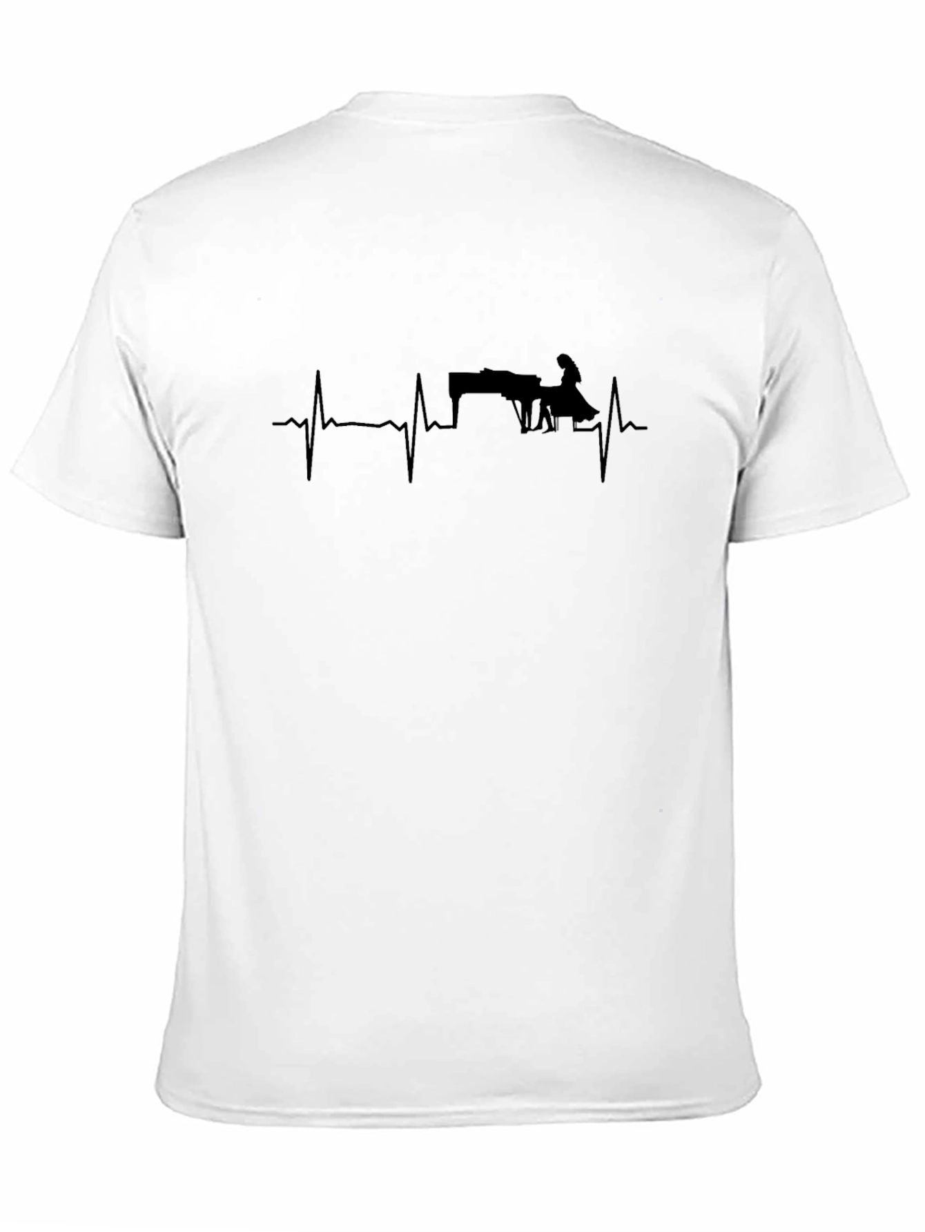 Piano Heartbeat Graphic Tee - Music Lovers Shirt