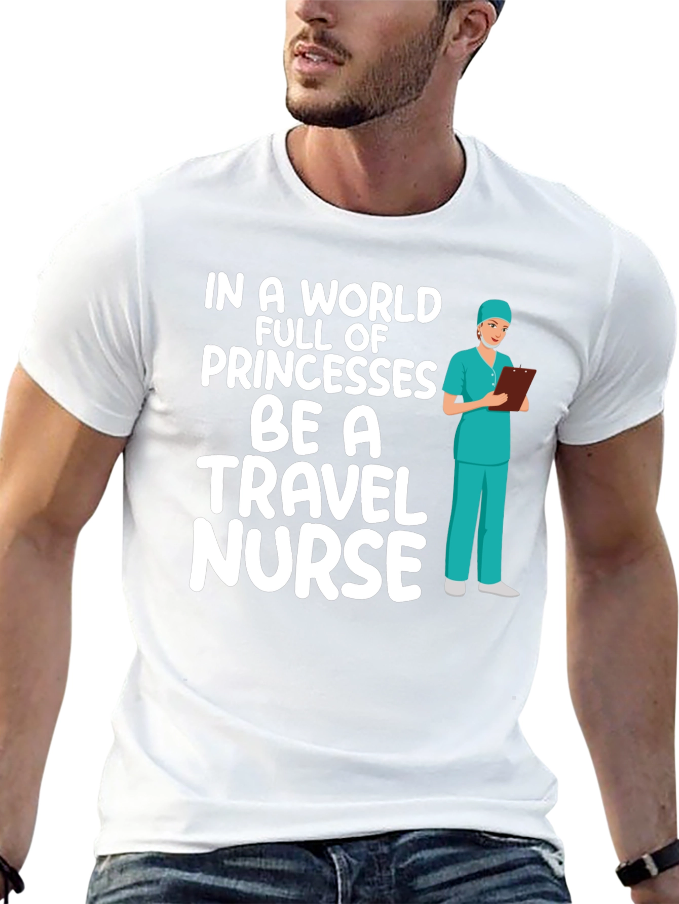 Travel Nurse T-Shirt - Princesses Be a Nurse