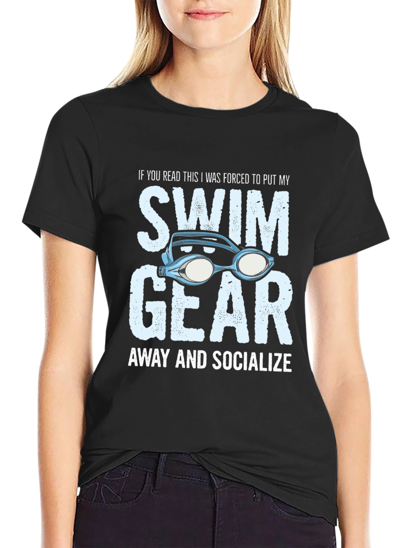 Funny Swim Gear Socialize T-Shirt