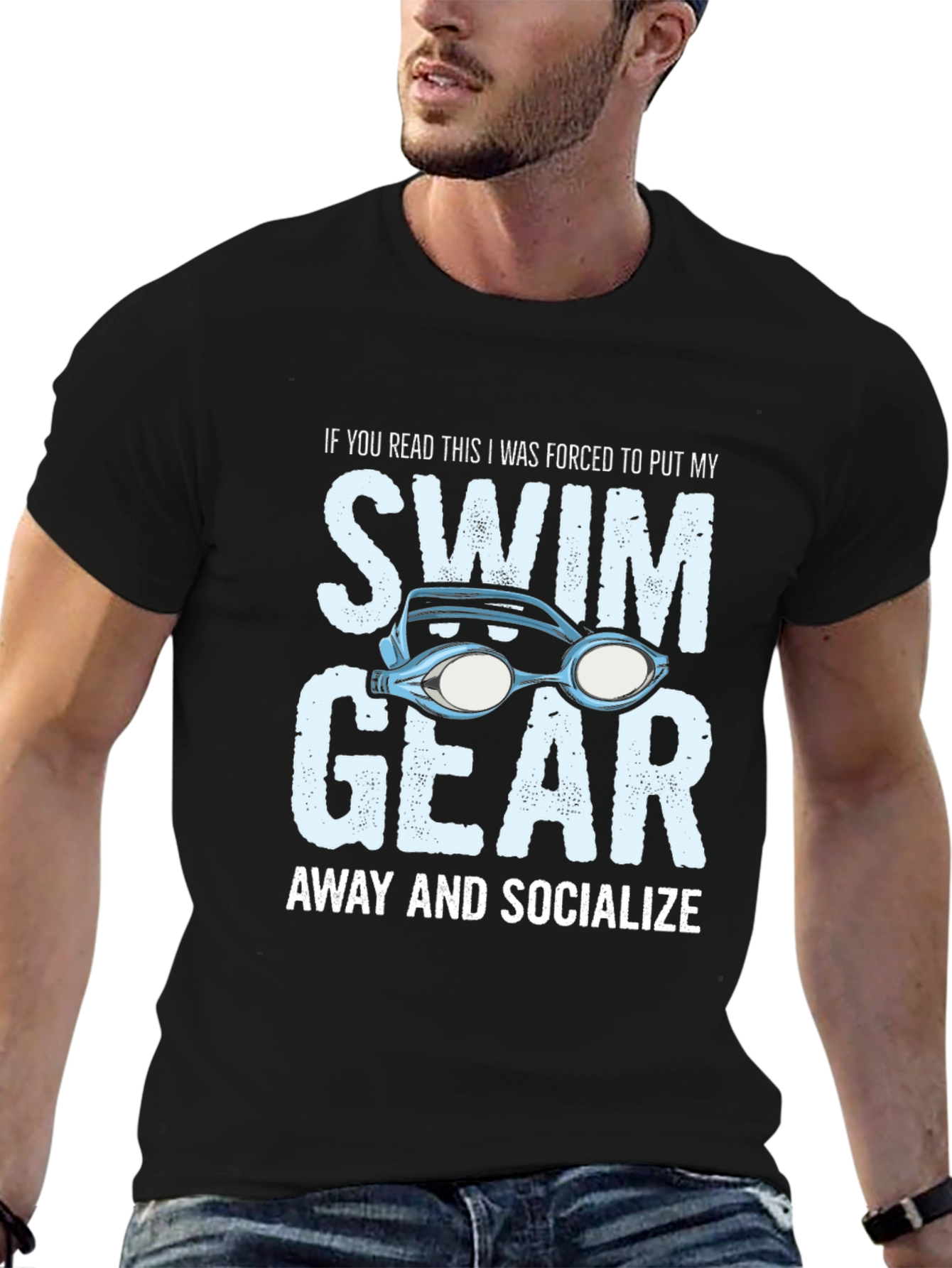 Funny Swim Gear Socialize T-Shirt
