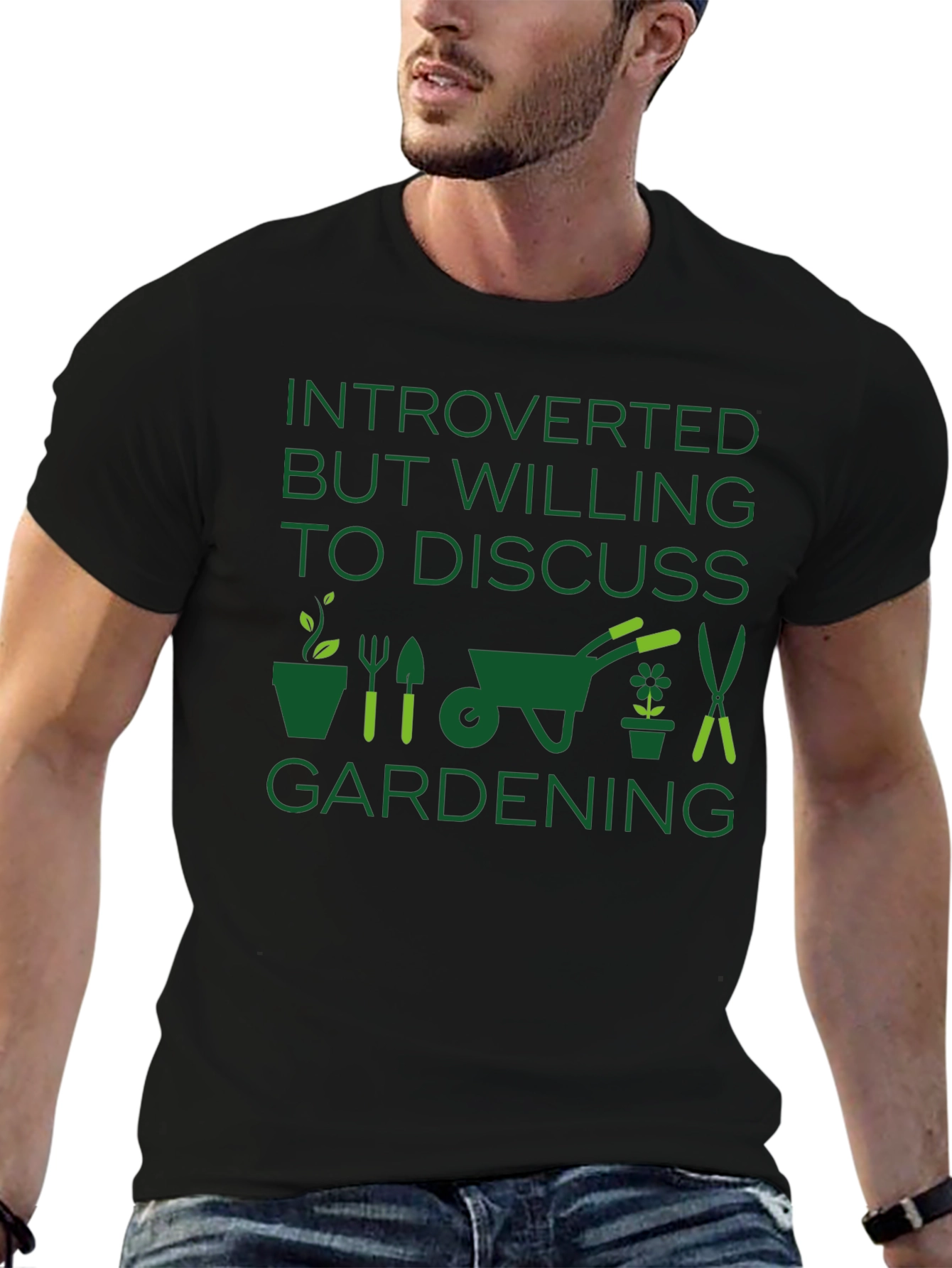 Introverted Gardener T-Shirt - Black