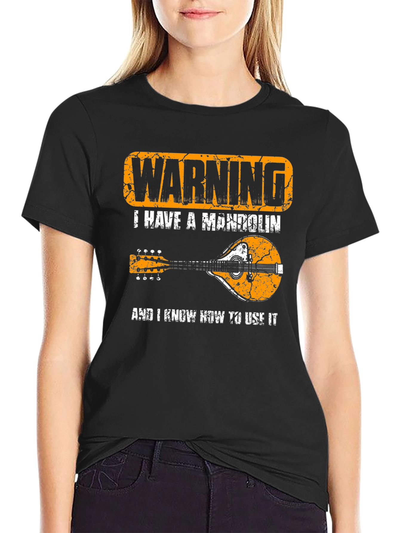 Warning Mandolin Player T-Shirt