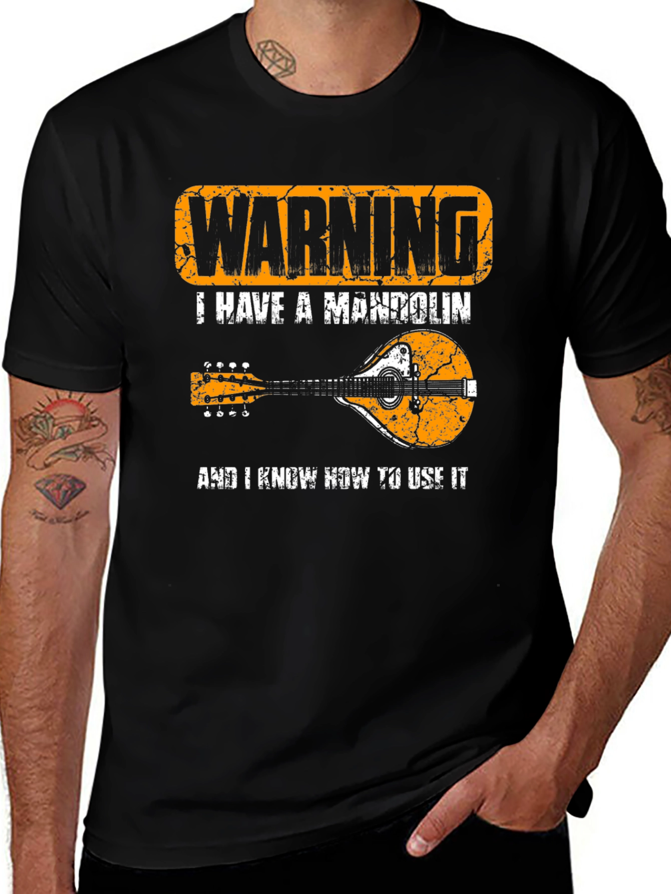 Warning Mandolin Player T-Shirt