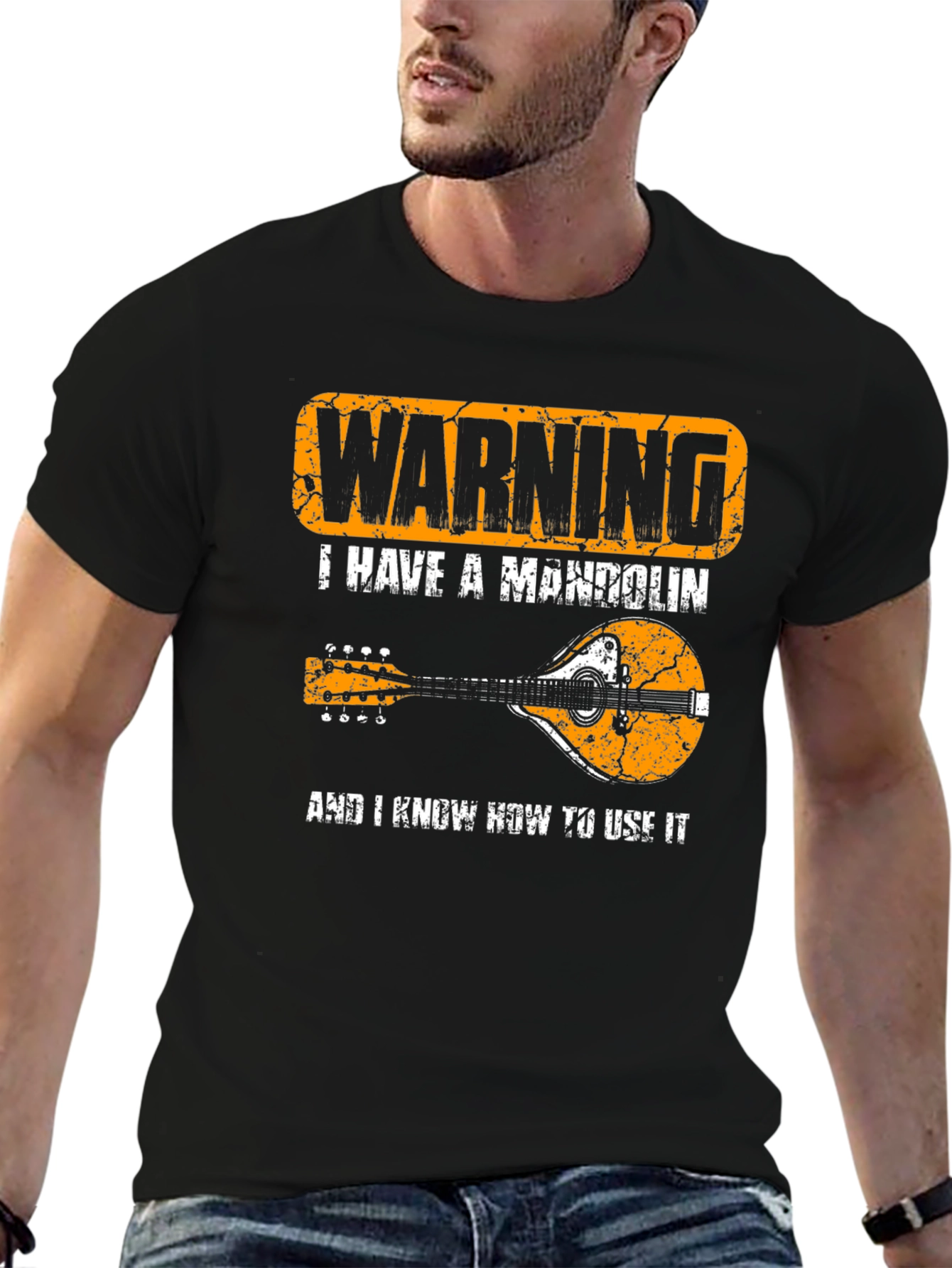 Warning Mandolin Player T-Shirt