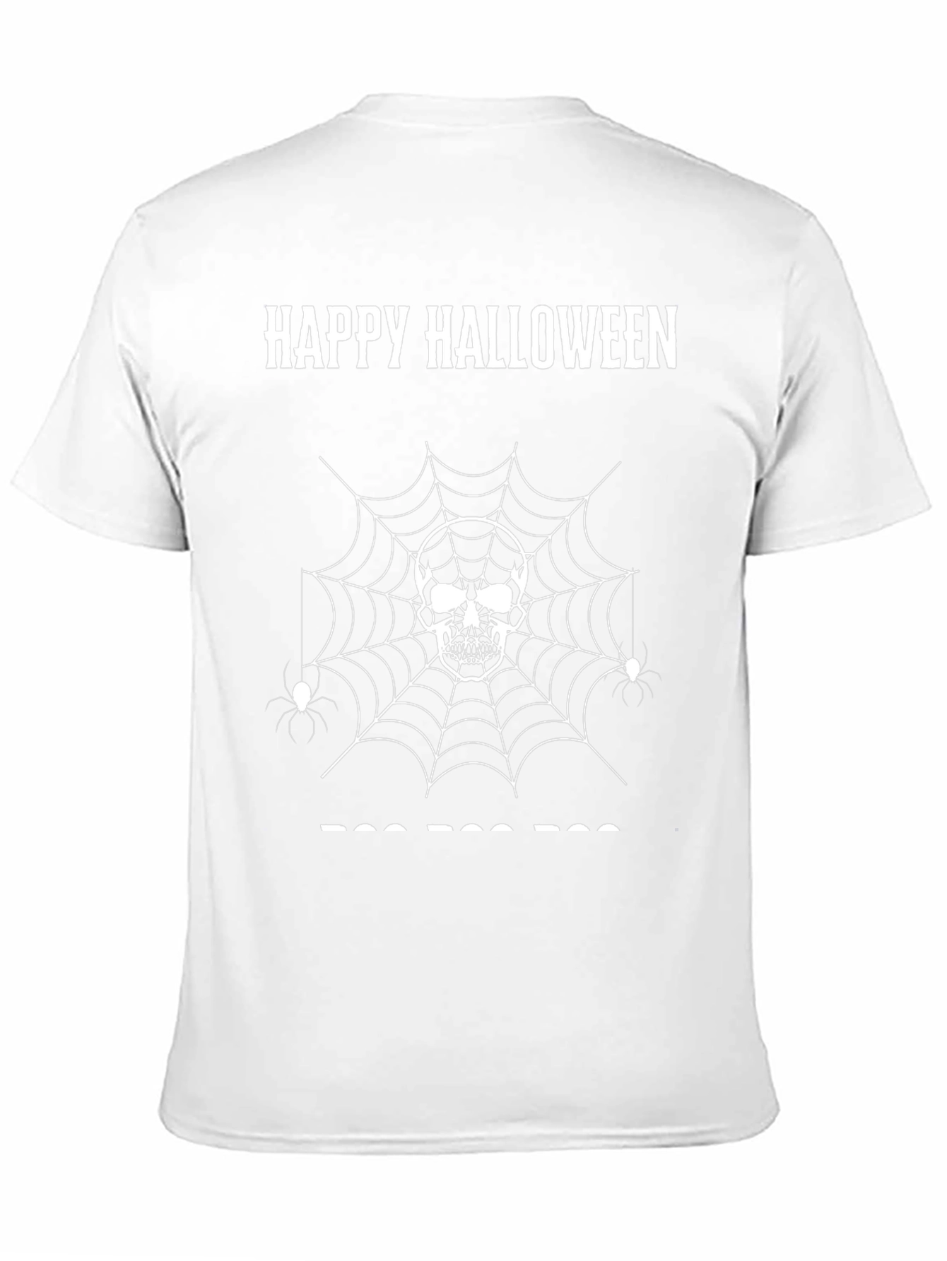 Happy Halloween Skull Spiderweb T-Shirt