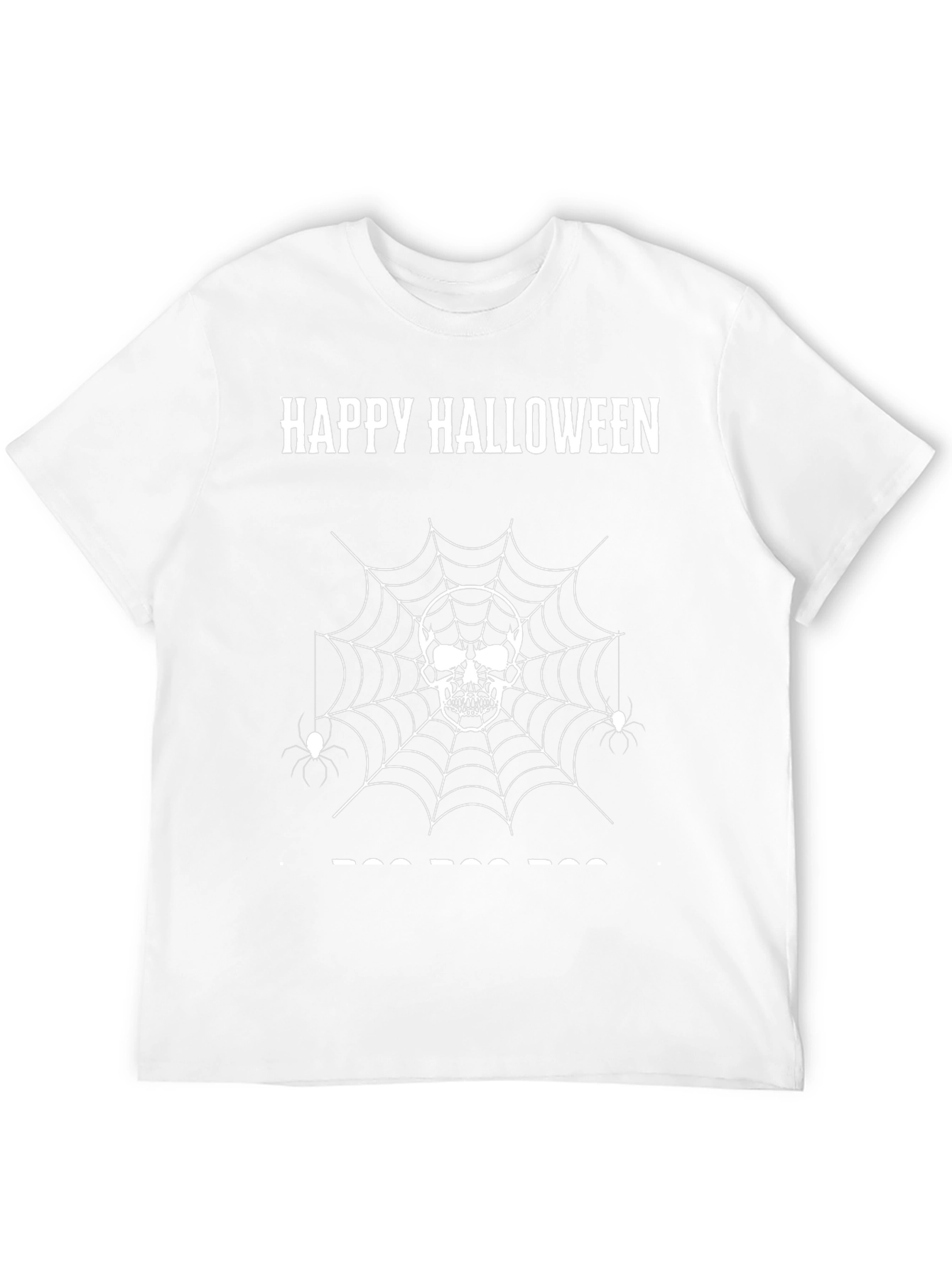 Happy Halloween Skull Spiderweb T-Shirt