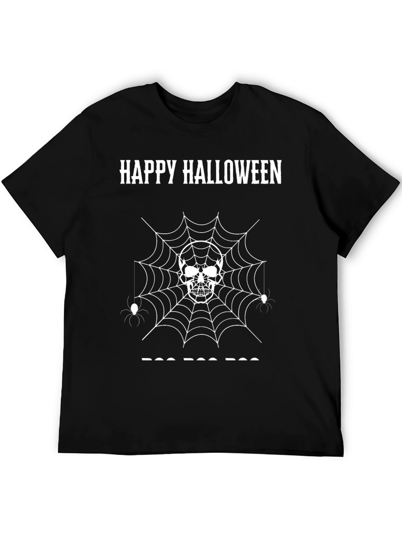 Happy Halloween Skull Spiderweb T-Shirt