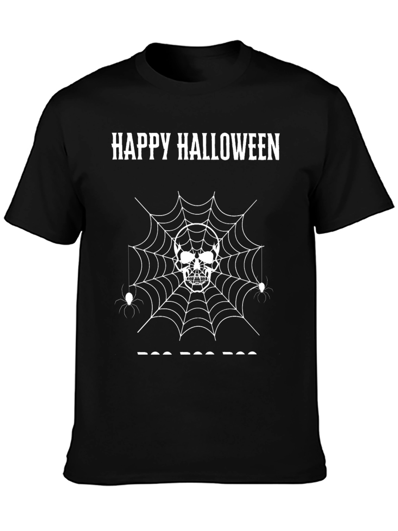 Happy Halloween Skull Spiderweb T-Shirt