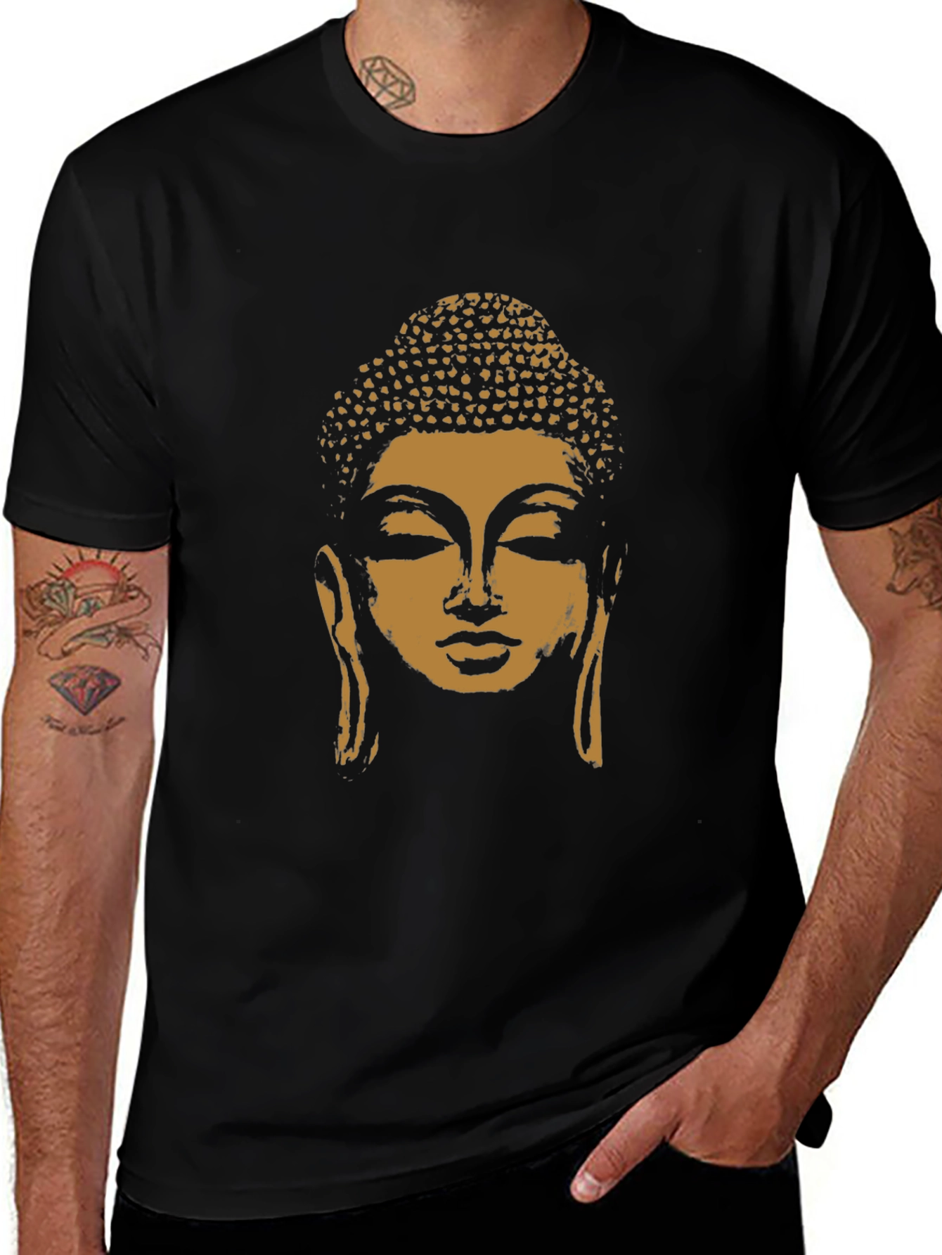 Buddha Graphic Tee - Mens Black T-Shirt