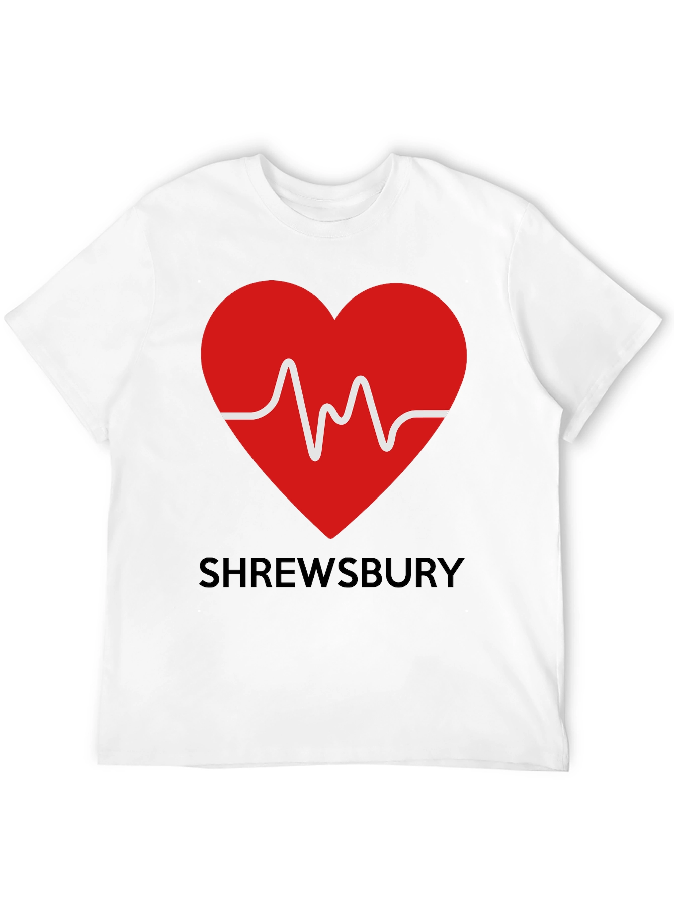 Shrewsbury Heartbeat Graphic Tee - Black Cotton