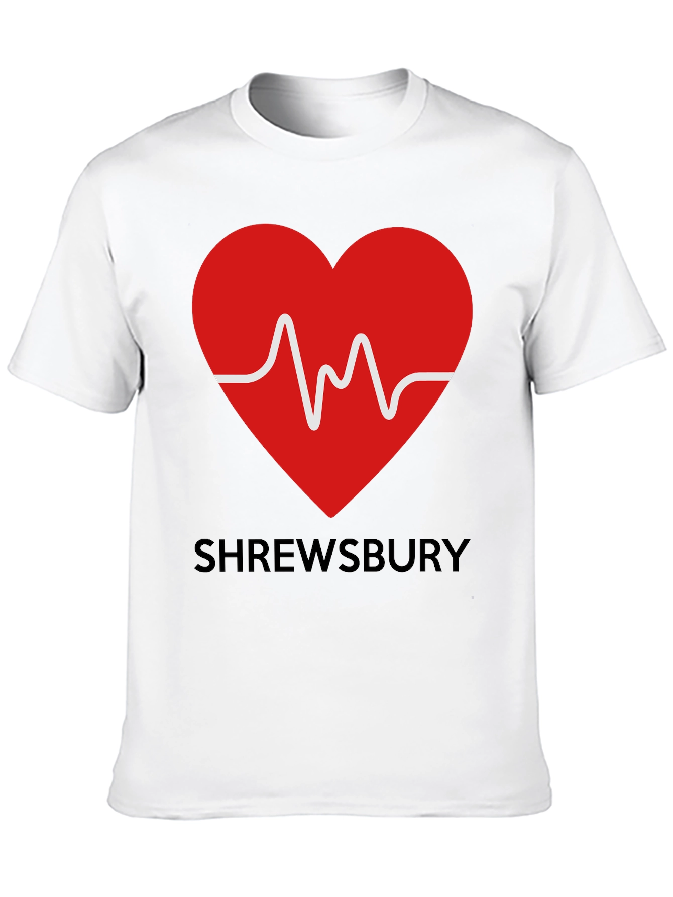 Shrewsbury Heartbeat Graphic Tee - Black Cotton
