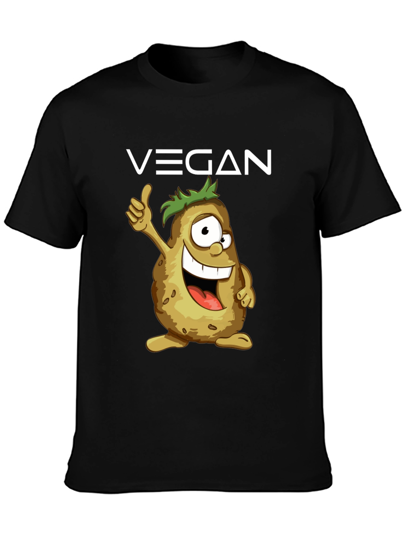 Vegan Potato Cartoon T-Shirt