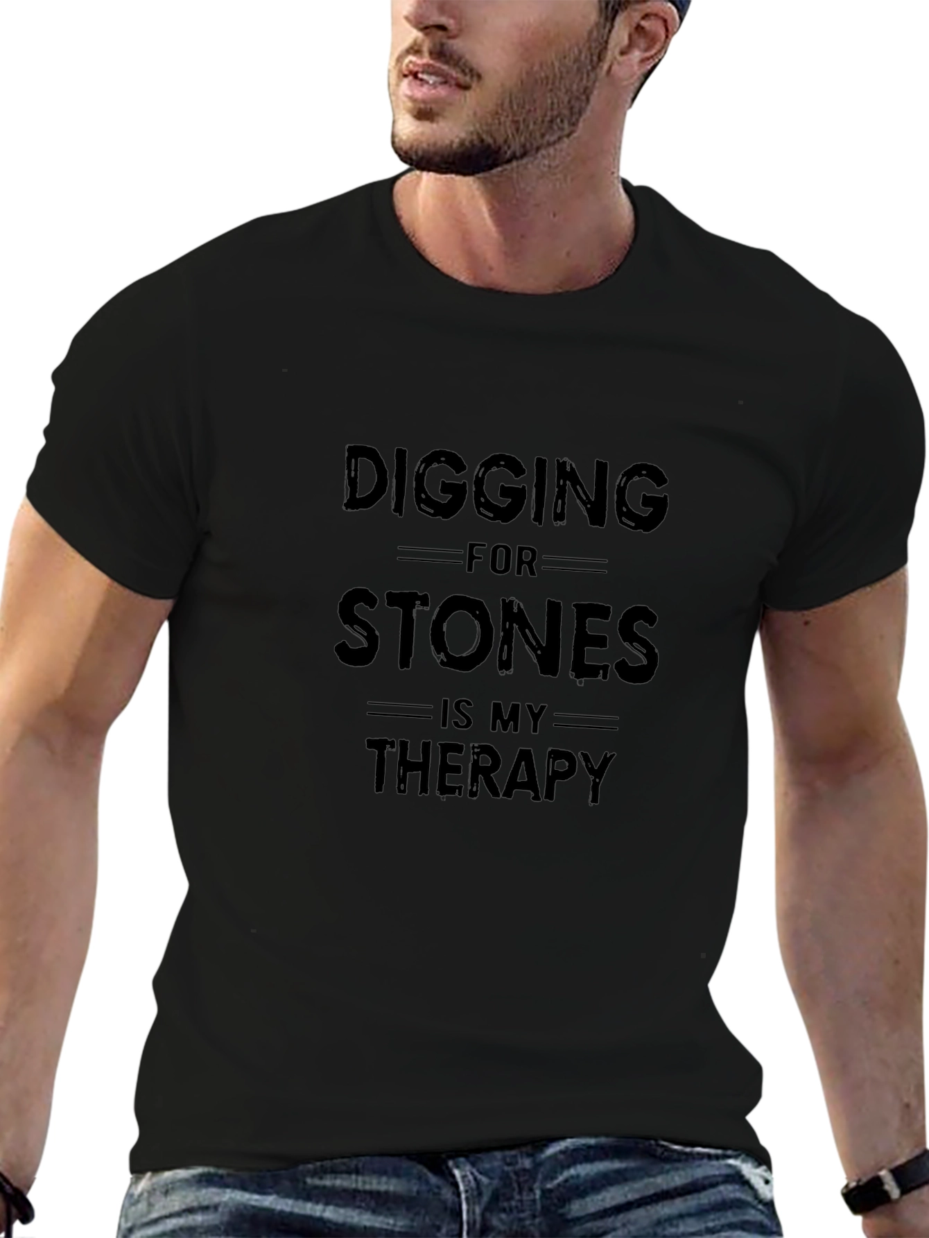 Digging Stones Therapy Black T-Shirt