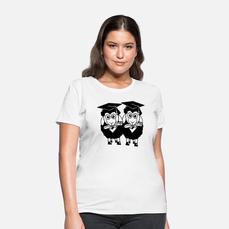 2 Sheep Graduated College Abi Two Student Team Fun