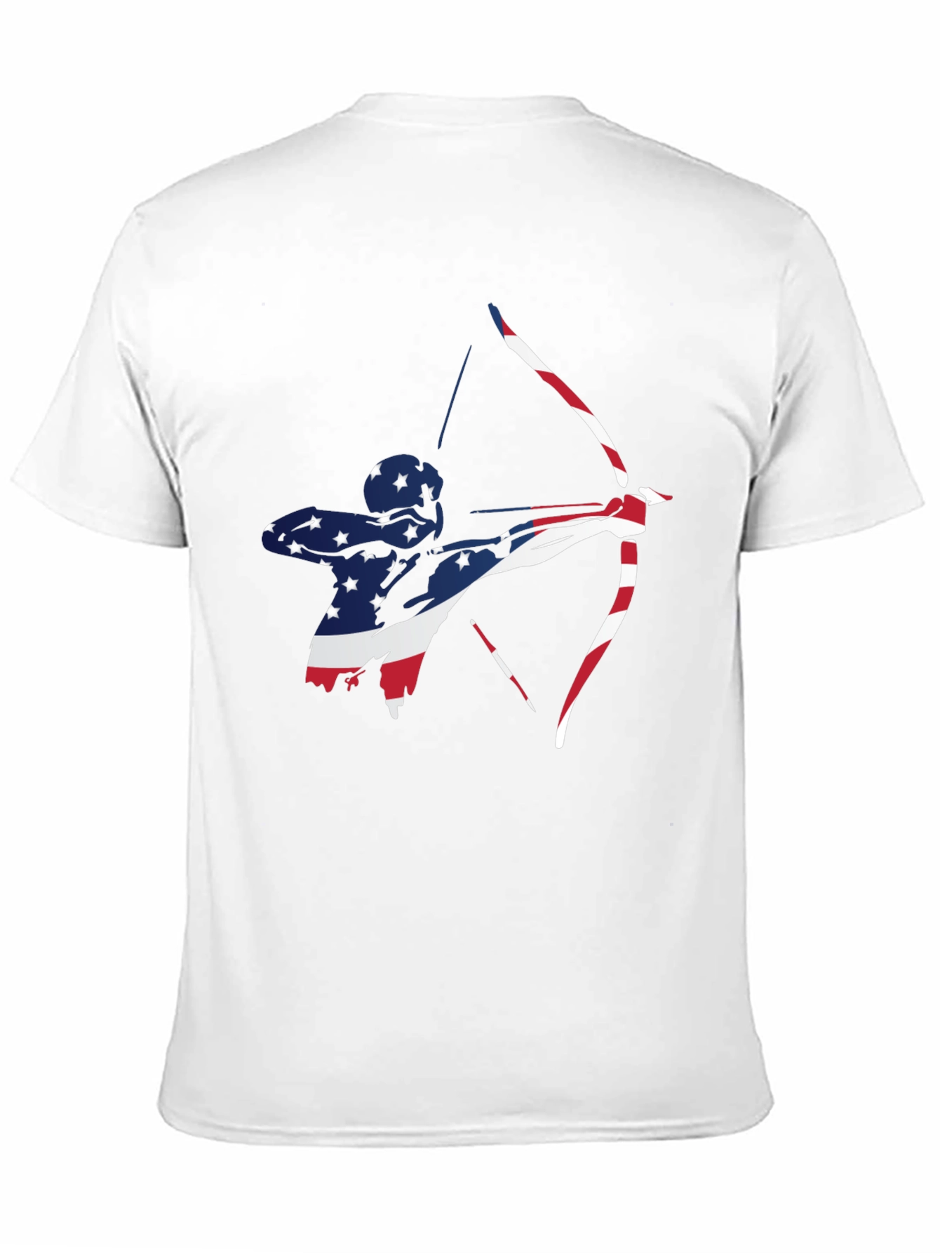 Patriotic Archer Graphic Tee - Black Cotton Blend