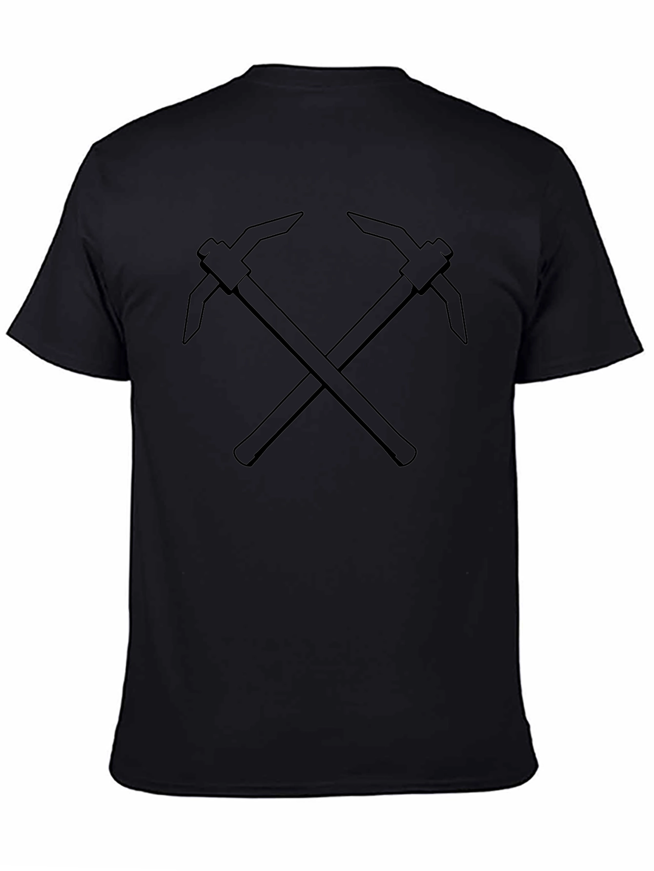 Crossed Pickaxes Black Graphic Tee