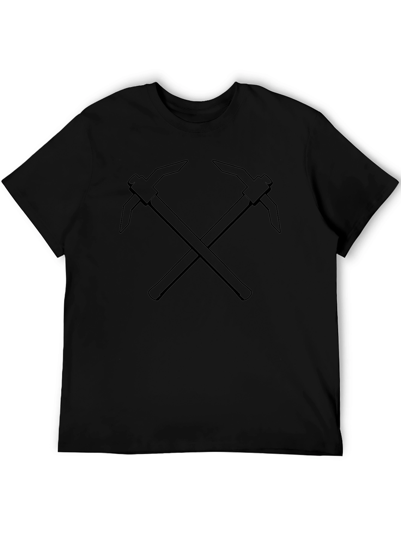 Crossed Pickaxes Black Graphic Tee