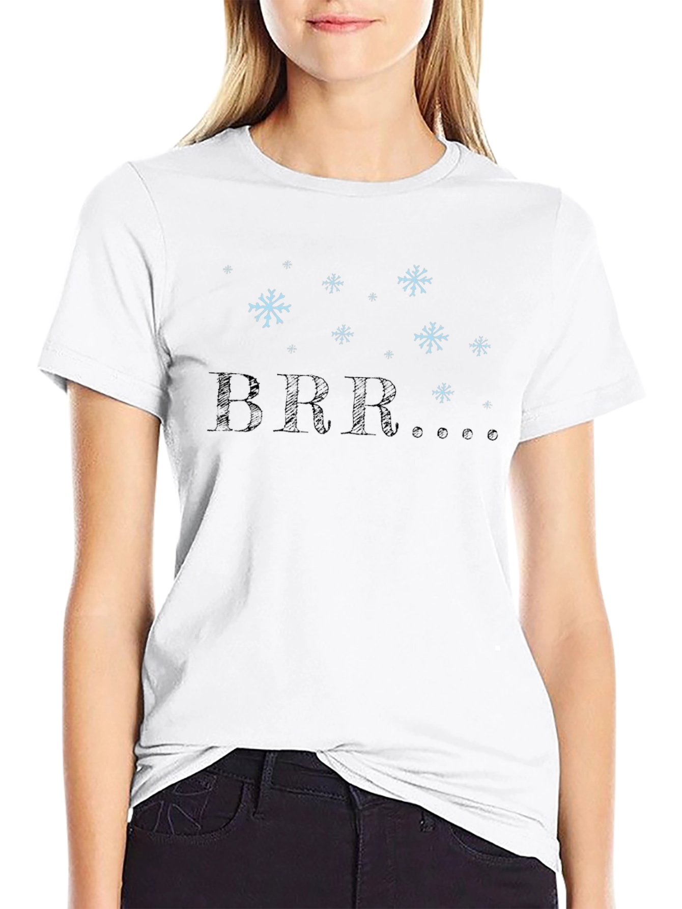 Winter BRR Snowflake Graphic Tee - Black