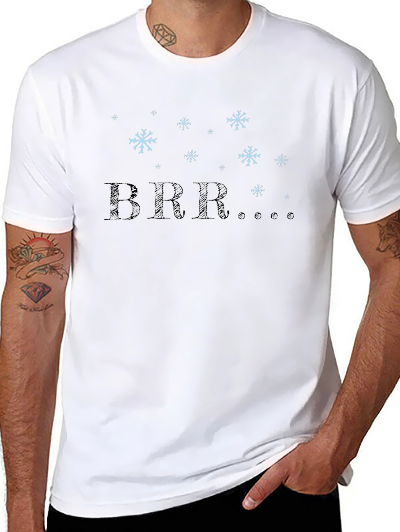 Winter BRR Snowflake Graphic Tee - Black