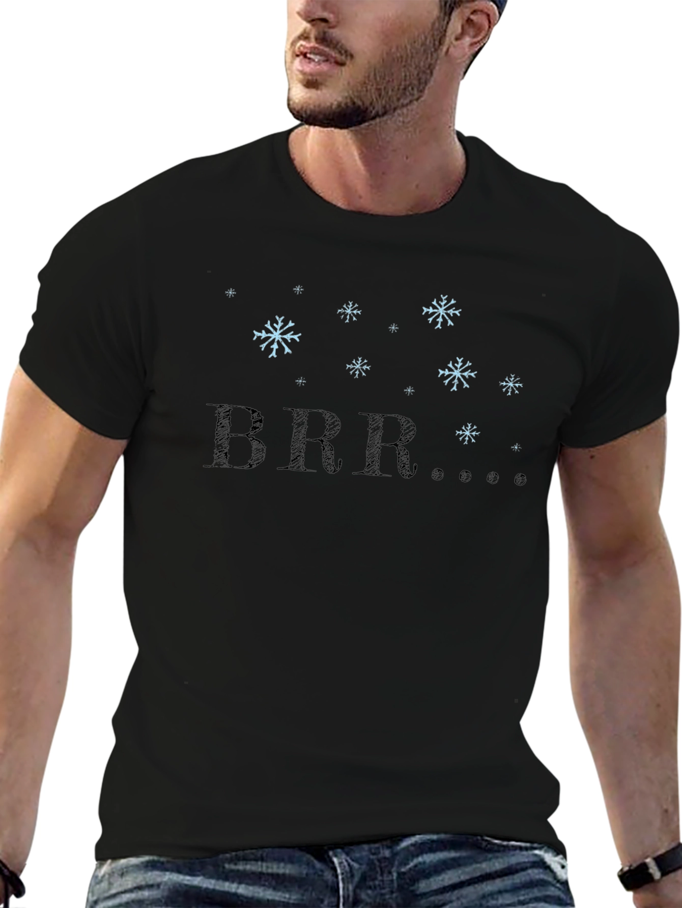 Winter BRR Snowflake Graphic Tee - Black