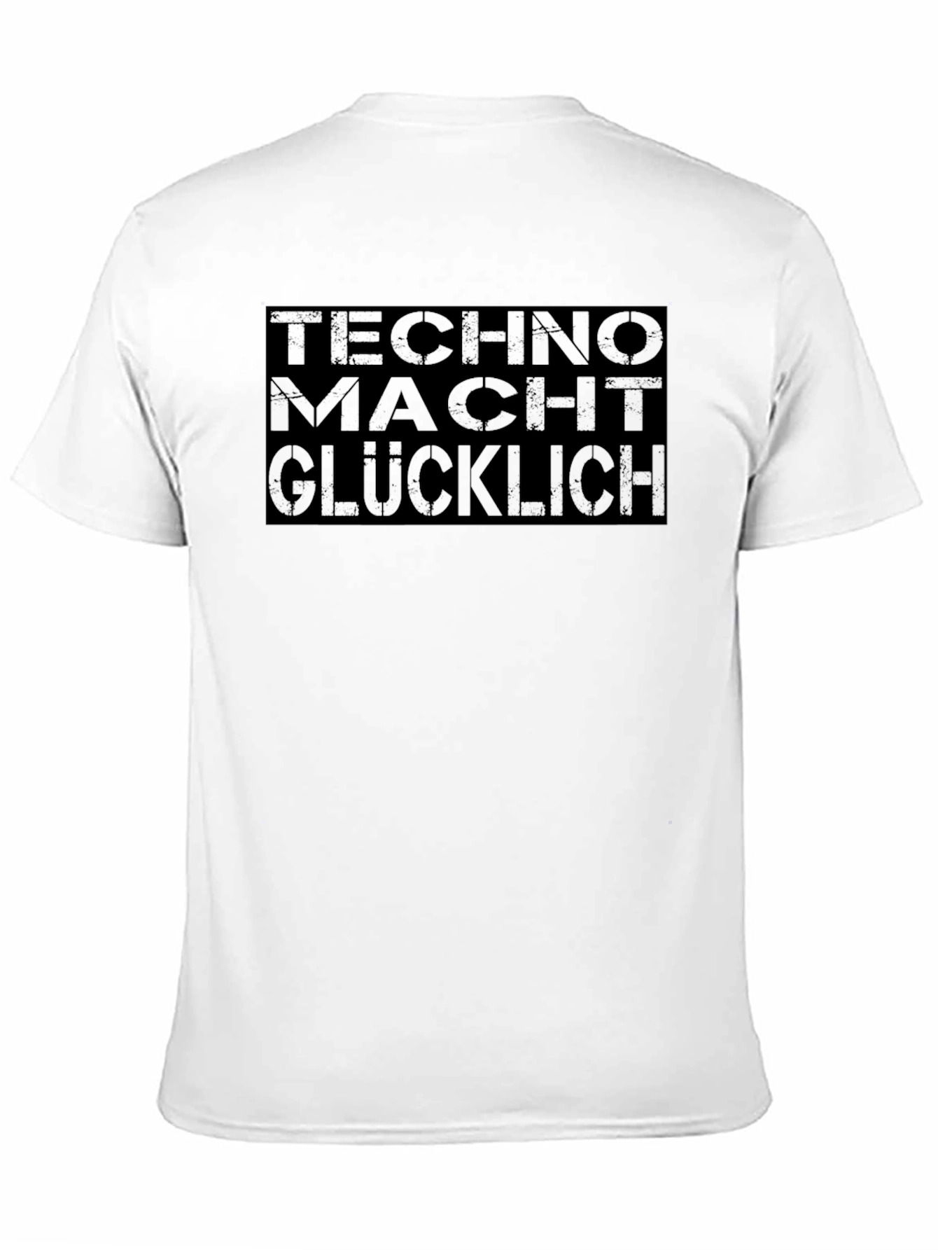 Techno Macht Glucklich Graphic Tee - Mens Black Shirt