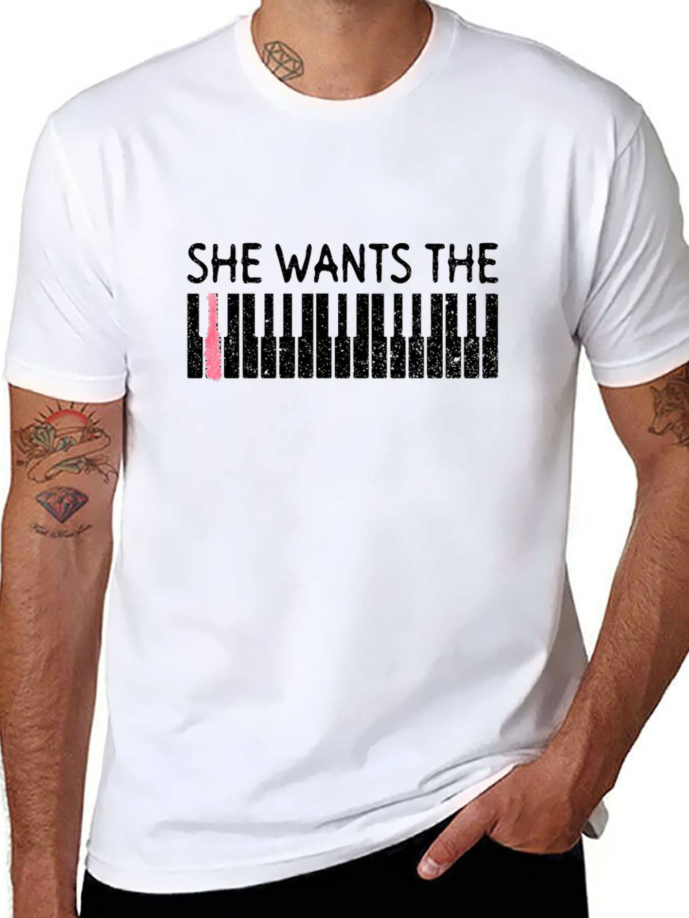 She Wants The Piano T-Shirt - Black