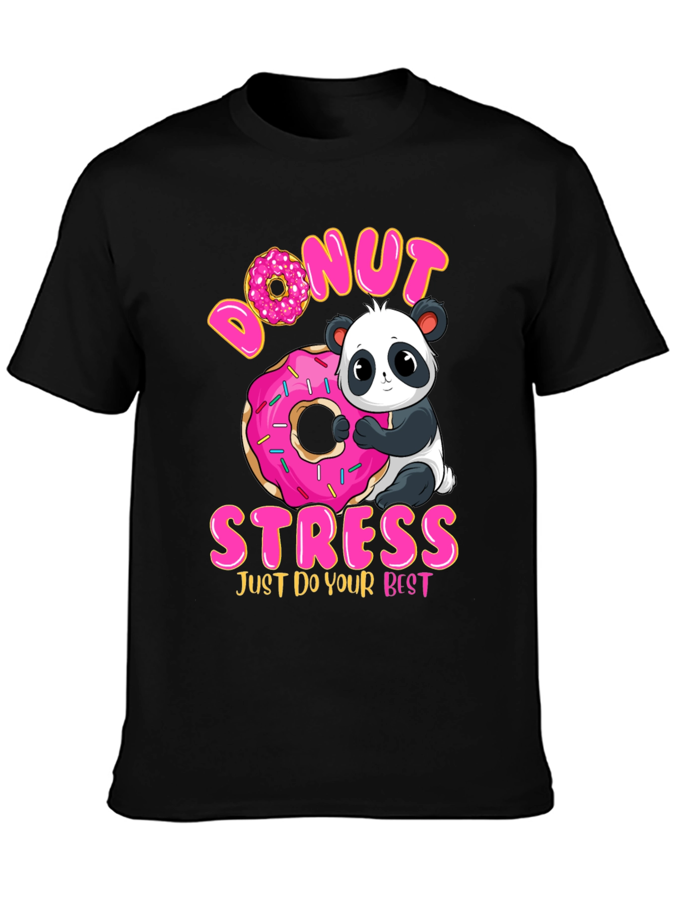 Donut Stress Panda Graphic Tee